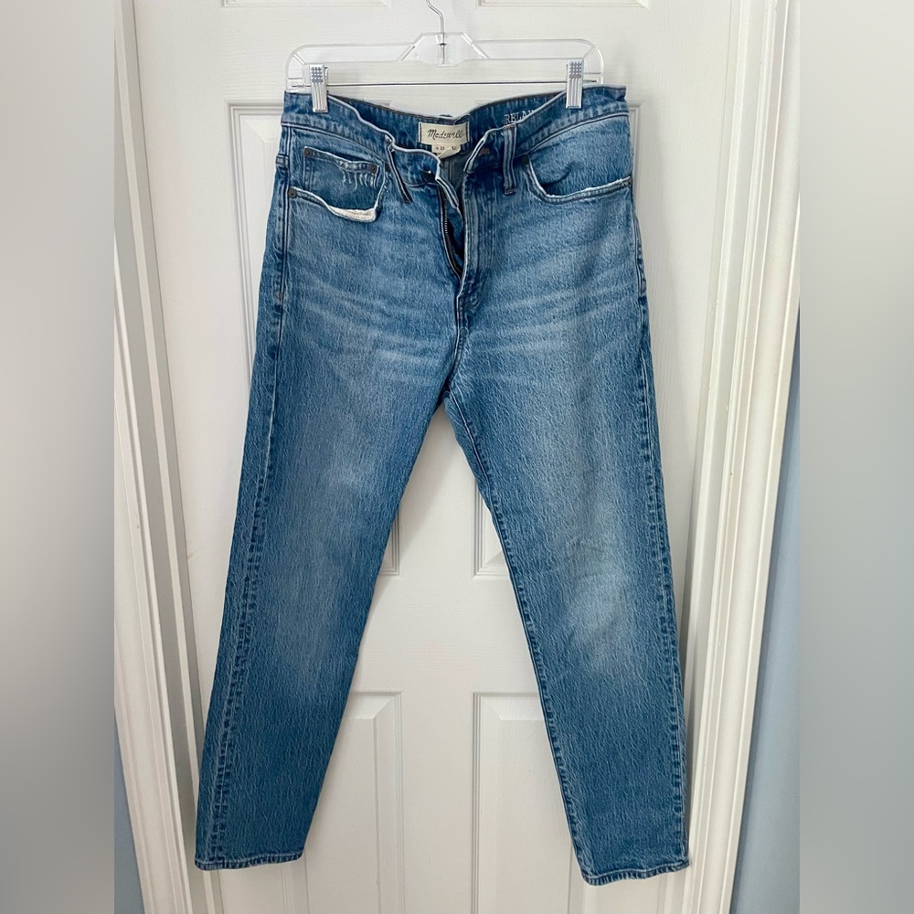 Madewell, size 33 (fits like a 31 or 32), blue jeans
